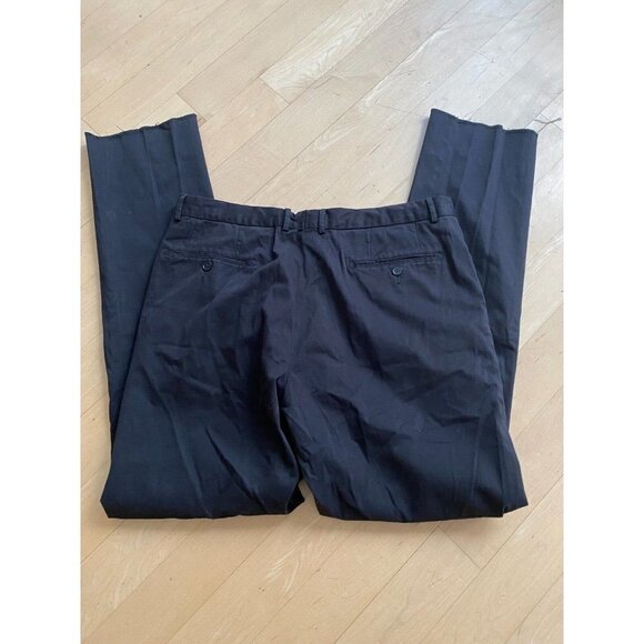 NORDSTROM Bnwot Tech-Smart Trim Fit Pants Trousers Black Chinos Flat Front. - Picture 5 of 9
